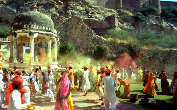 Image result for holi celebration in rajasthan pic