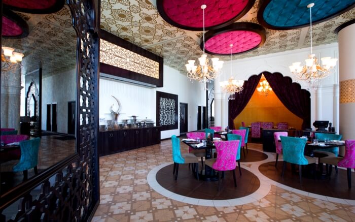 The beautiful inteeriors of Peppermill restaurant in Abu Dhabi