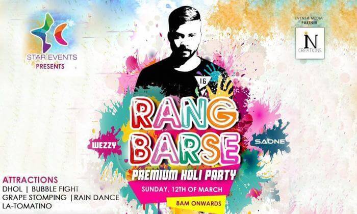 Hyderabad Holi event poster