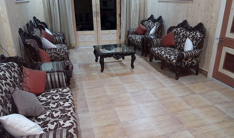furniture in the living room of a cottage