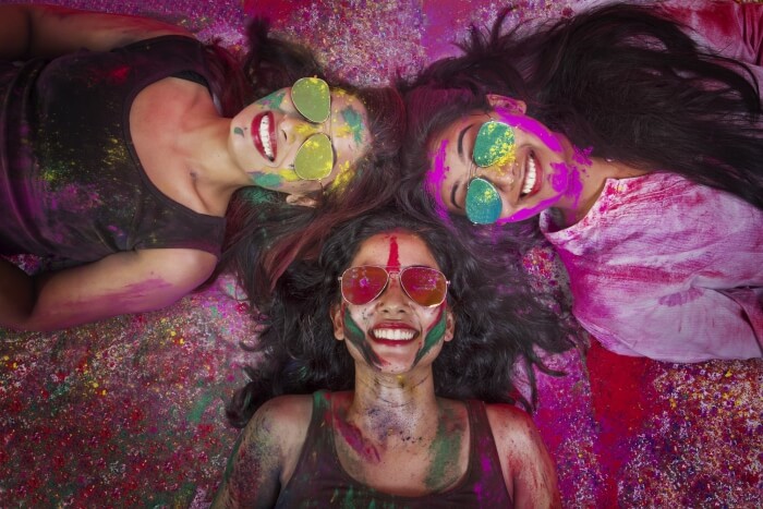 celebrating Holi