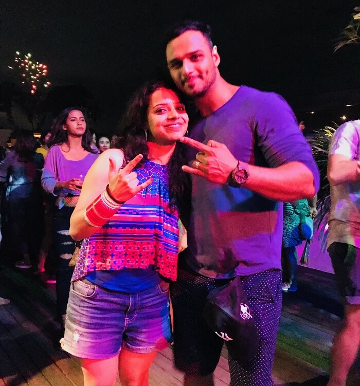 Couple enjoying at a New Year