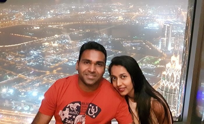 Couple at Burj Khalifa, Dubai