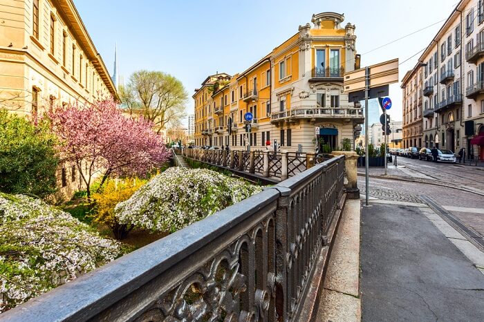 Via Brera in milan