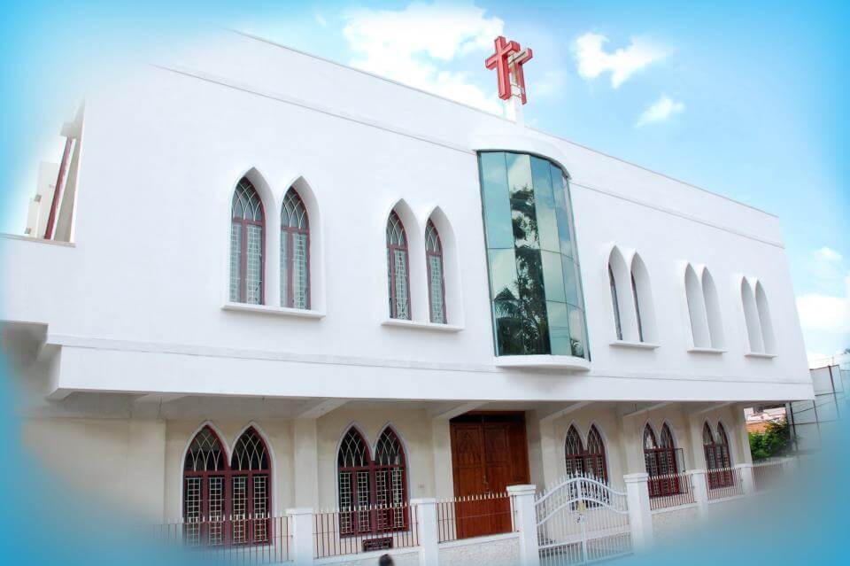 a beautiful white church in Coimbatore
