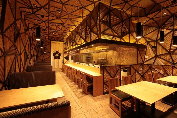 Interior of Sushi Tsujitha