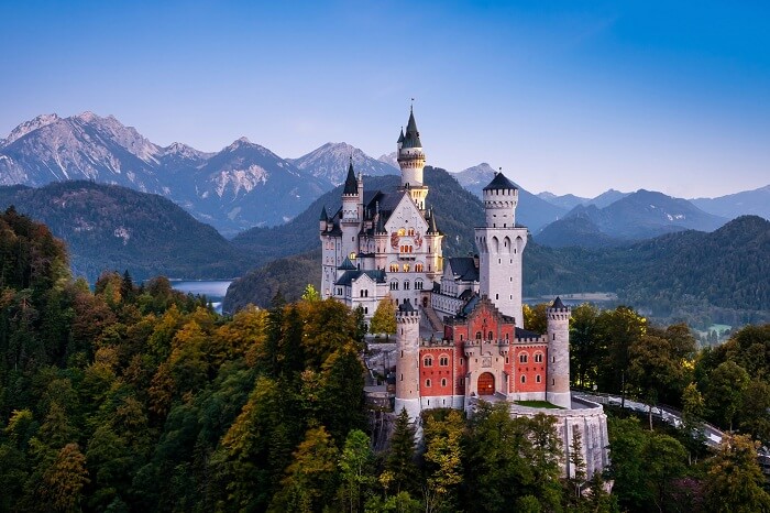 A beautiful view of Neuschwanstein Castle