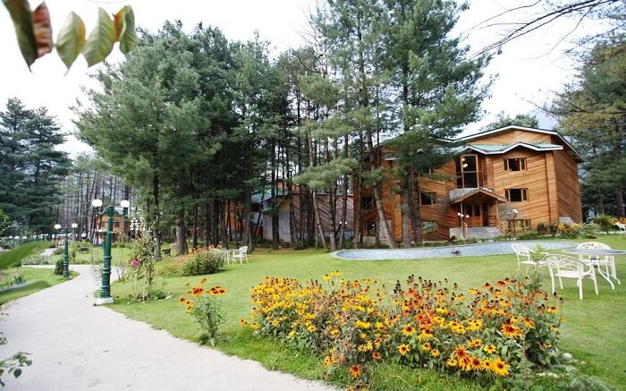 Grand Mumtaz Resort amid deodar trees