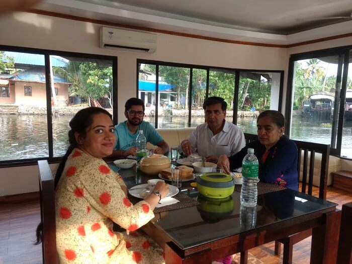 Lunch in the houseboat
