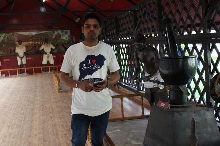 At cellular jail museum