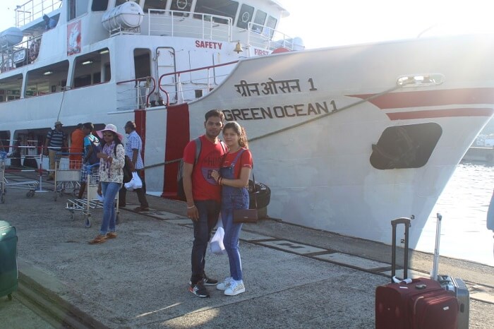 Outside the ferry