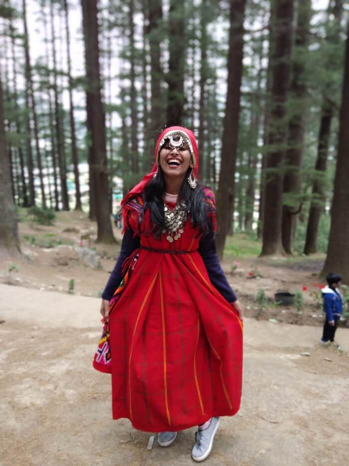 In Himachali dress