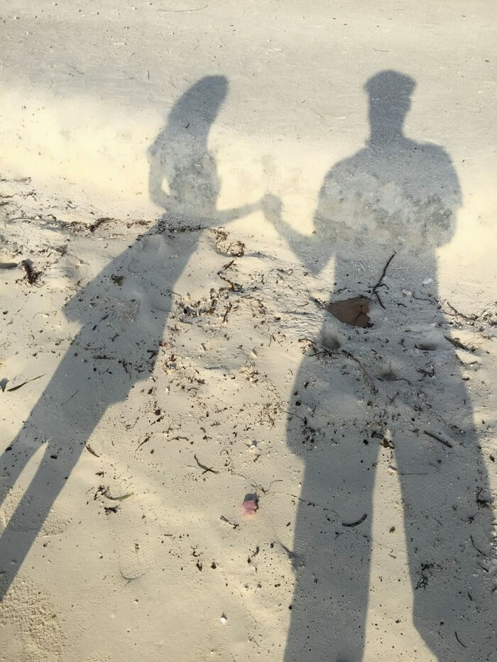 on the beach in maldives