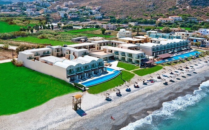 a beautiful beach resort with a private beach