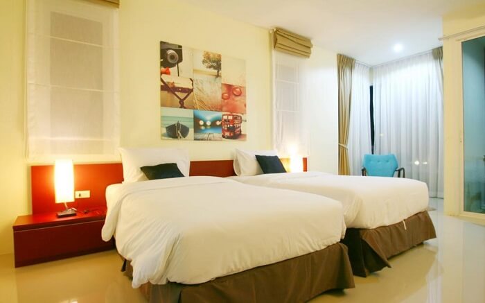 a gorgeous bedroom of Apo Hotel