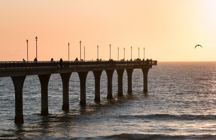 a gorgeous pier during sunset
