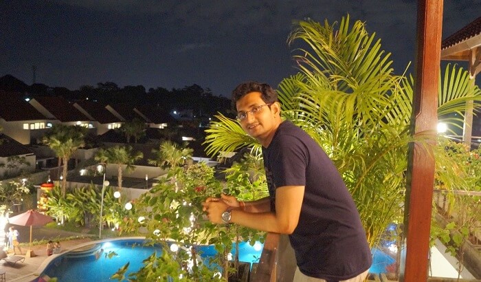 Male traveler in Bali