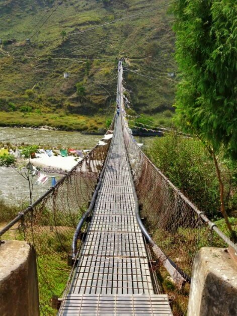 rohit bhutan family trip travelogue suspension bridge