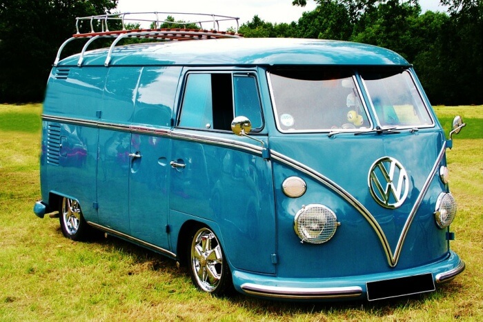 Retro Volkswagen Camper Vw Old Family Van Panel