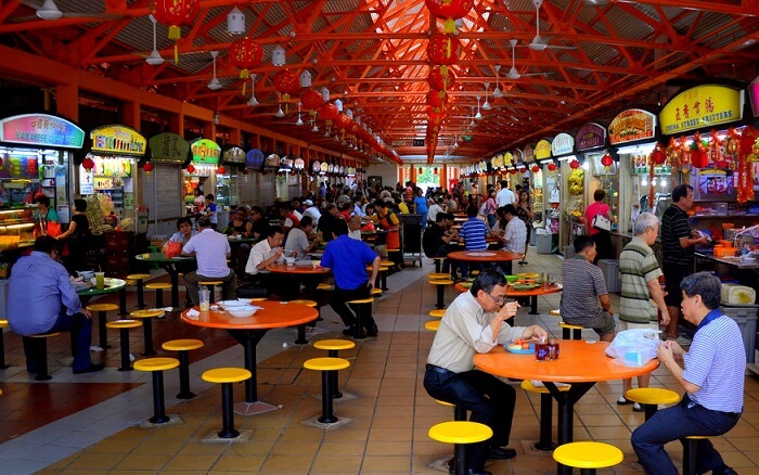 famous hawkers and food market