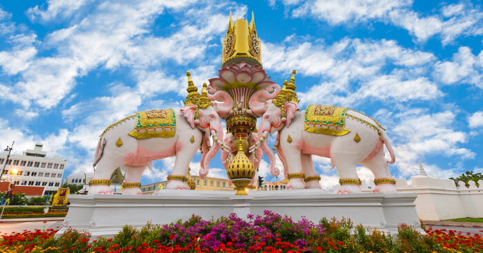 white elephant Thailand Stock Photo