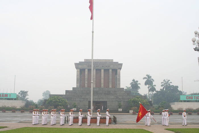 square in front of the mausoleum