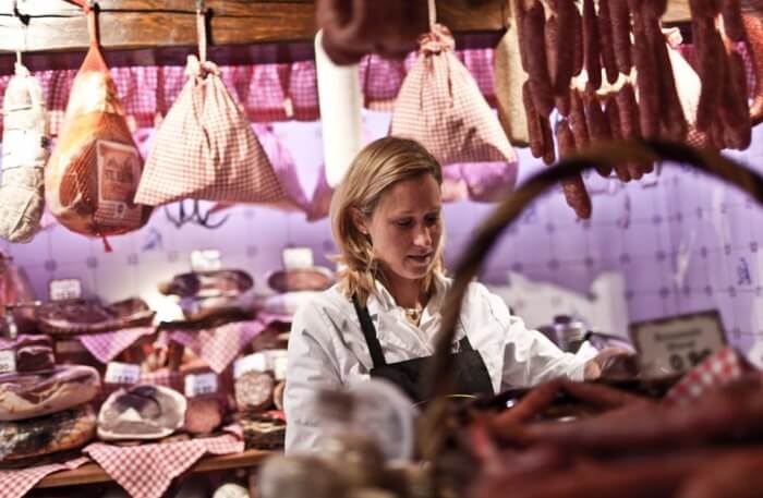 Lady buying goods