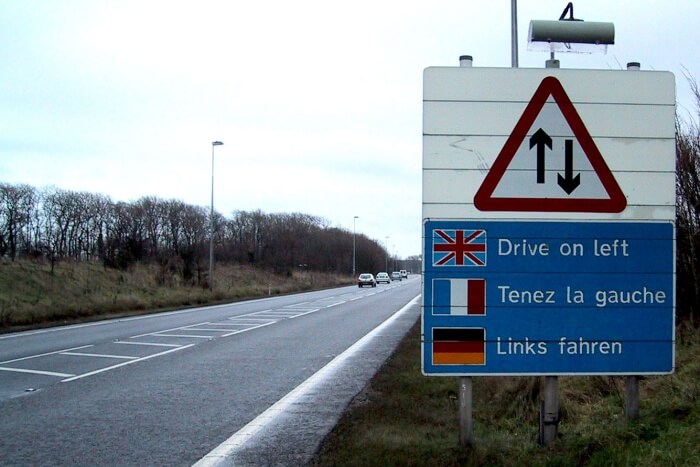 Do not drive on the right