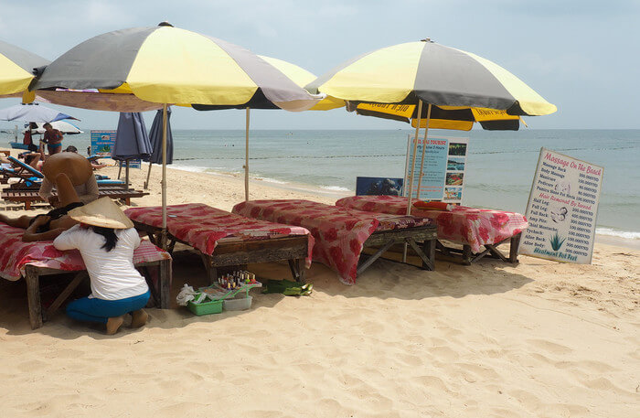Massage on beach