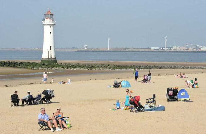 New Brighton (Wallasey) Beach in liverpool