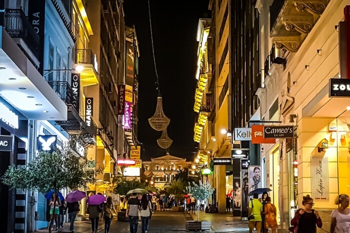 Life Nightlife Athens Evening Night Shopping