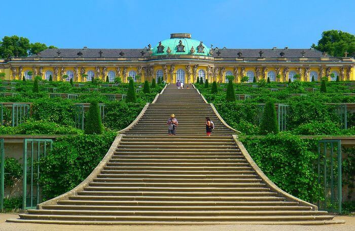 Large number of stairs view