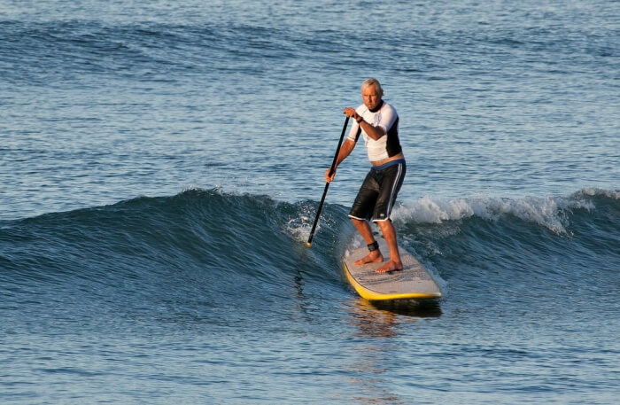 Stand up Paddling in water