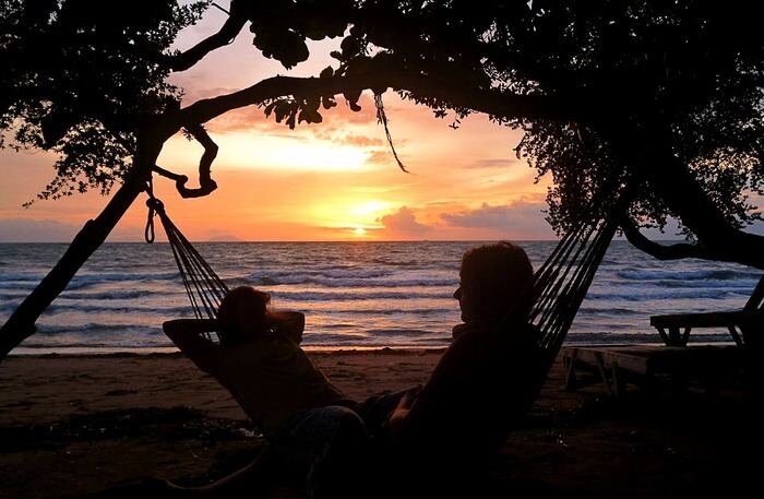 Sunset view at beach