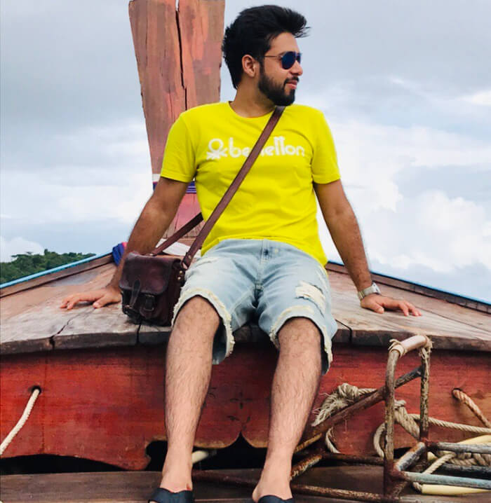 enjoying the view while sitting on boat