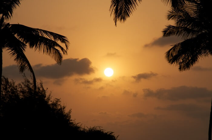 sunset in benaulim