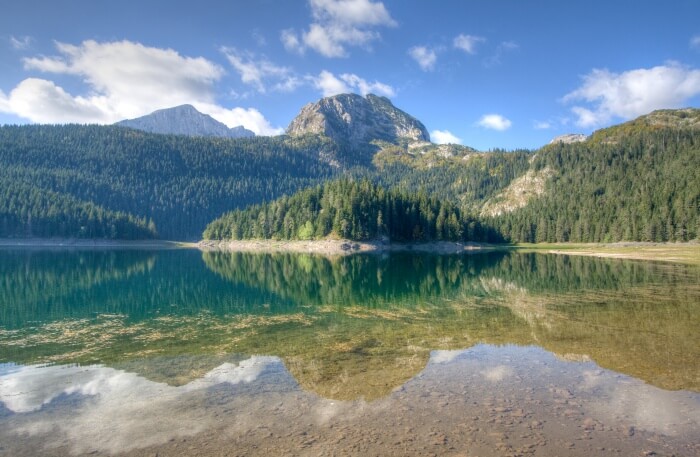 Black lake in Montenegro