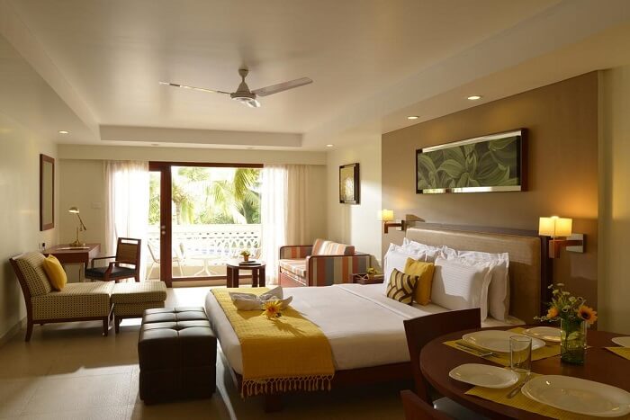 inside the room of Club Mahindra