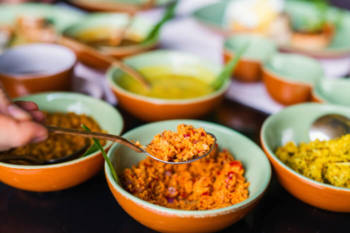 Food ingredients in a restaurant
