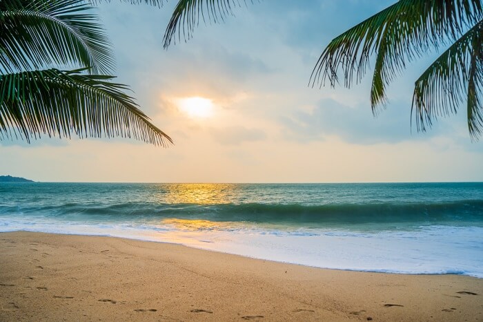 beautiful sunset over a beach