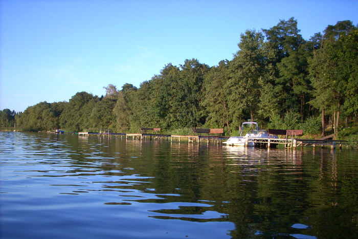 Lake Gosławskie in Poland