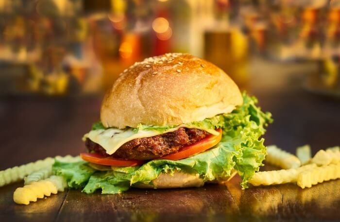 Spicy burger view