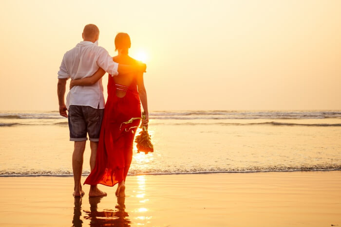 couple in a beach
