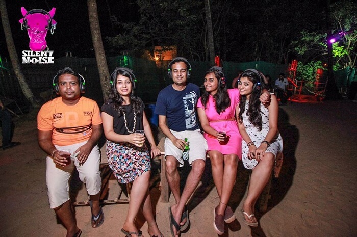 Silent disco on Palolem