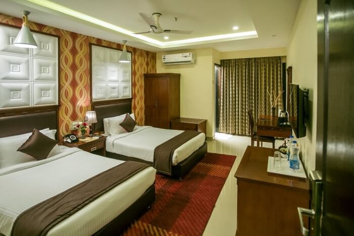 Room with two beds