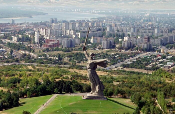 View of Mamayev Hill Monument